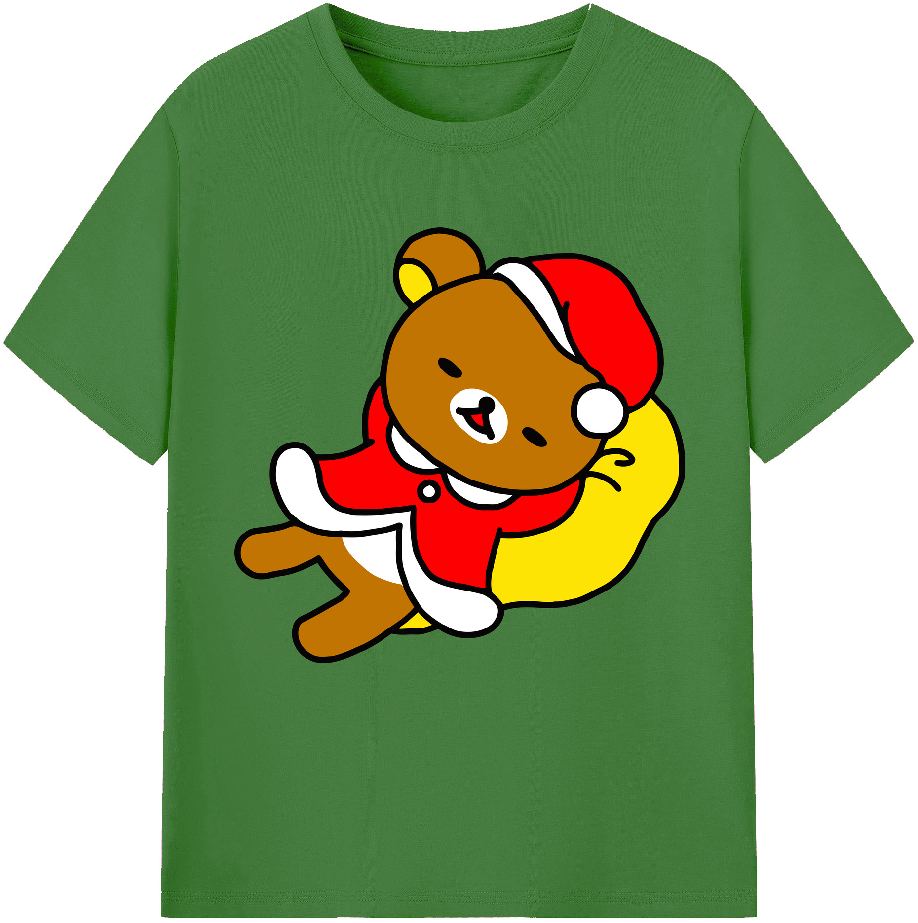 （画像用） リラックマ リラックマ キイロイトリ Rilakkuma Korilakkuma Kiiroitori レディースカジュアルプリントTシャツ（綿100％）